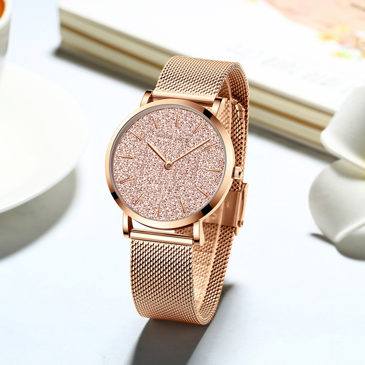 Mesh Stainless Strap - Orologio da donna di lusso Hannah