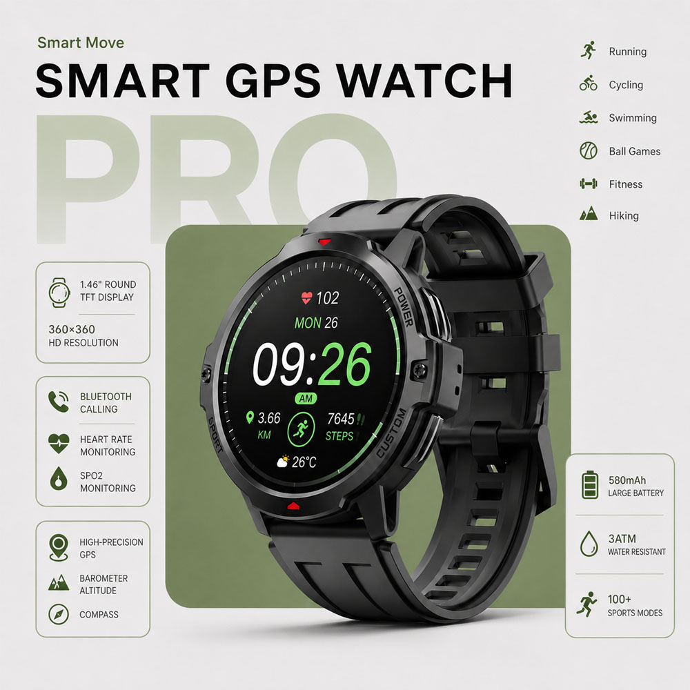Timex Watches Smartwatch - NUOVO Smartwatch GPS Militare da 1,46