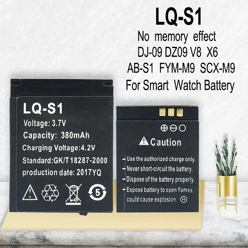 1-100PCS LQS1 3.7V 380mAh Batt - Watch V8 recensione e prezzo