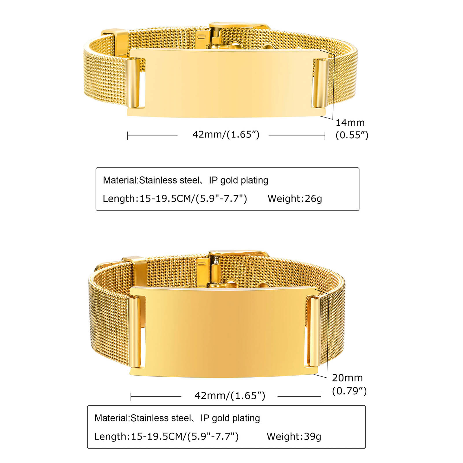 Bracciale ID personalizzato pe - Mesh Stainless Strap recensione e prezzo
