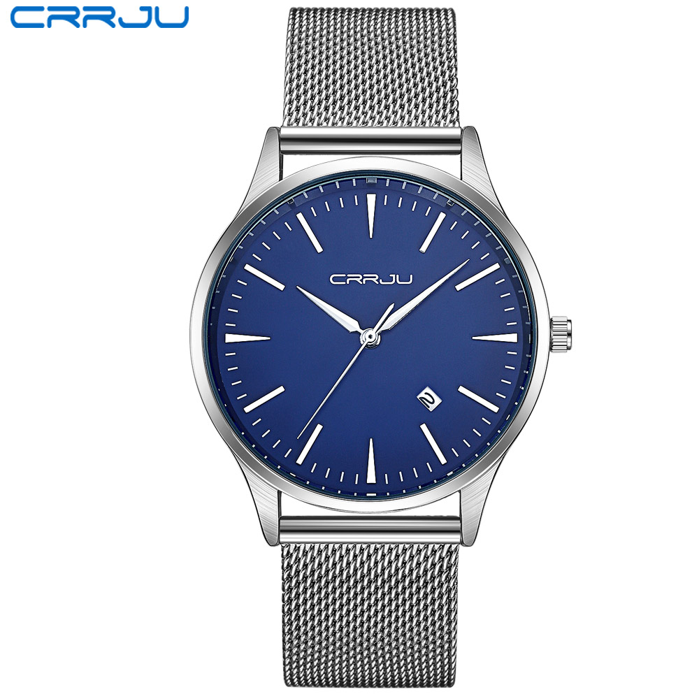 CRRJU Calandra di affari Uomo  - Mesh Stainless Strap recensione e prezzo