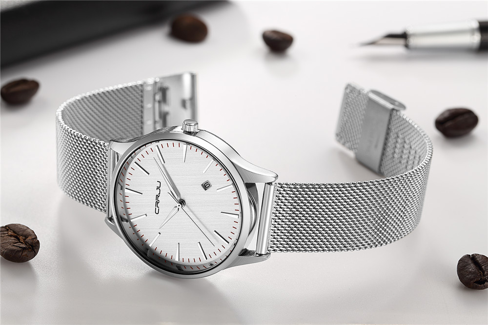 CRRJU Calandra di affari Uomo  - Mesh Stainless Strap recensione e prezzo