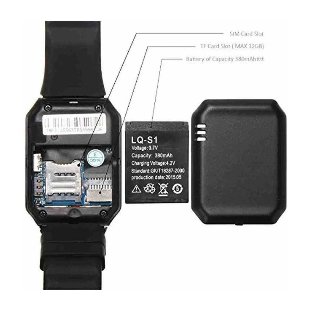 Batteria di ricambio 380mAh LQ - Watch V8 recensione e prezzo